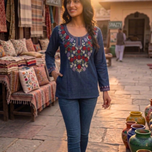 DENIM SHORT KURTI