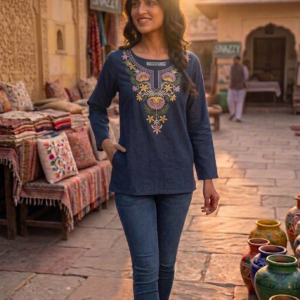 DENIM SHORT KURTI